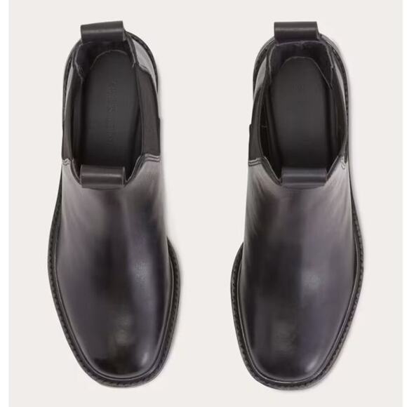 EVERLANE The Lug Chelsea Boot Black Leather Pull On Stretch Ankle Size 9 NEW - Picture 4 of 6